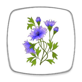 Flowers - Square fridge magnet - white - Front