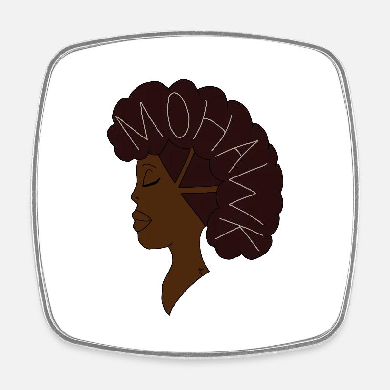 Mohawk - Square fridge magnet - white