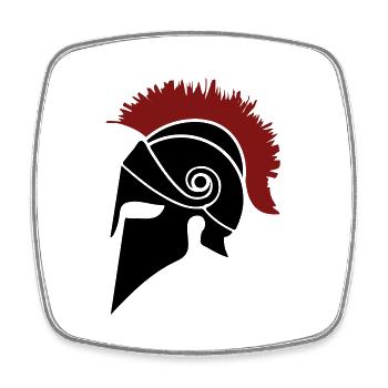 sparta warrior - Viereckiger Kühlschrankmagnet - Weiß - Vorne