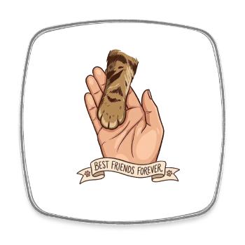 Best Friends Forever - Square fridge magnet - white - Front