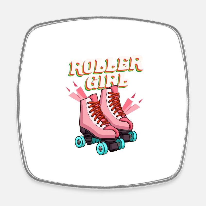 Roller Girl Roller Skates Roller Skates Roller Skate - Square fridge magnet - white