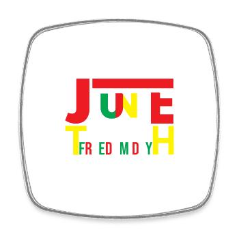 Juneteenth Black History Day Pride Gift - Square fridge magnet - white - Front