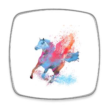 flying horse,horse with wings,horse,graffiti - Square fridge magnet - white - Front
