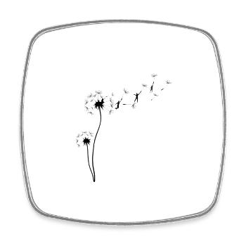 just fly away - Viereckiger Kühlschrankmagnet - Weiß - Vorne