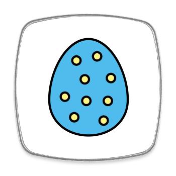 Easter egg scored - Square fridge magnet - white - Front