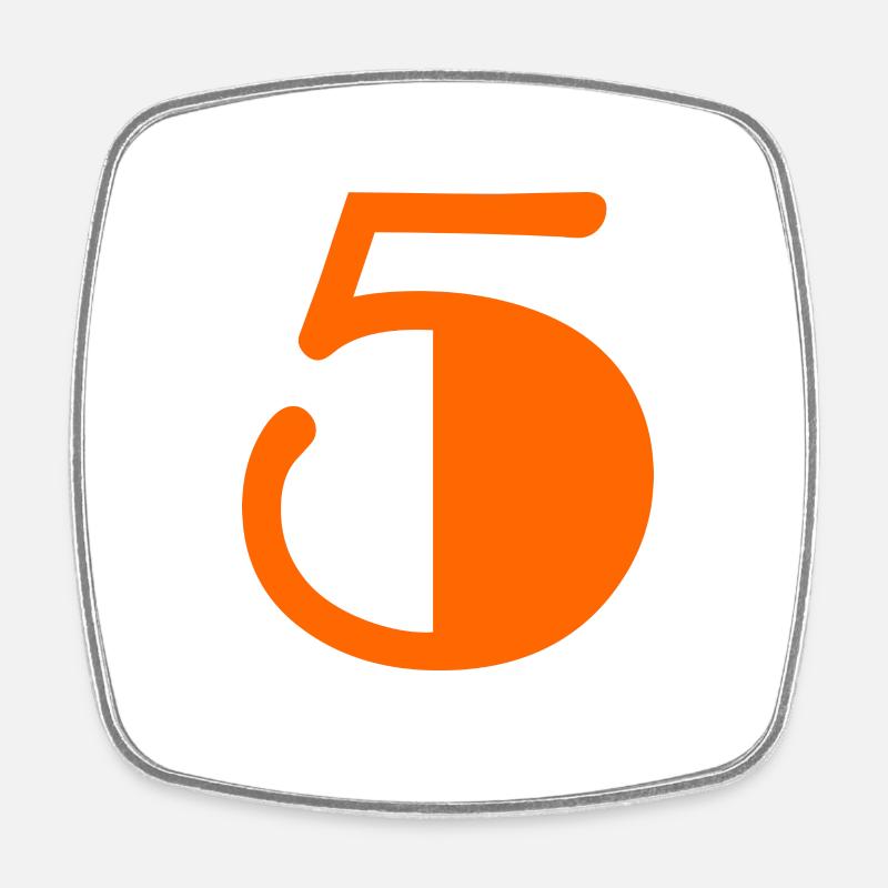 5. 5 YEARS. 5TH ANNIVERSARY. BIRTHDAY 5 YEARS - Square fridge magnet - white