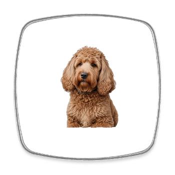 Caniche - Magnet carré - blanc - Devant