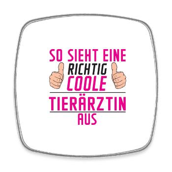 Tierärztin | Mediziner | lustiger Spruch | Tiermed - Viereckiger Kühlschrankmagnet - Weiß - Vorne