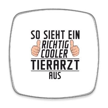 Tierarzt | Tiermedizin | Spruch | Mediziner - Viereckiger Kühlschrankmagnet - Weiß - Vorne