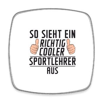 Sportlehrer | Schule | Lehrer | Sport - Viereckiger Kühlschrankmagnet - Weiß - Vorne