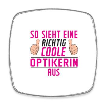 Optikerin | Spruch Humor | | Augenoptik - Viereckiger Kühlschrankmagnet - Weiß - Vorne