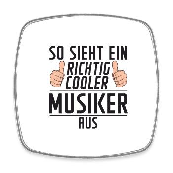 Musiker | lustig | Musik | Musikant | Humor - Viereckiger Kühlschrankmagnet - Weiß - Vorne