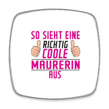 Maurerin | Spruch | Humor | Definition - Viereckiger Kühlschrankmagnet - Weiß - Vorne