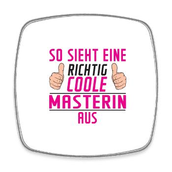 Masterin | | Student | Uni | Master Studium - Viereckiger Kühlschrankmagnet - Weiß - Vorne