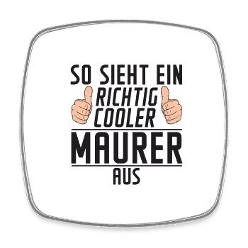 Maurer | | Bau | Handwerker | Spruch lustig - Viereckiger Kühlschrankmagnet - Weiß - Vorne