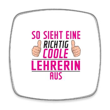 Lehrerin | Humor | Schule | Schüler - Viereckiger Kühlschrankmagnet - Weiß - Vorne