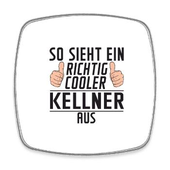 Kellner | Spruch | Definition kellnern | Bedienung - Viereckiger Kühlschrankmagnet - Weiß - Vorne