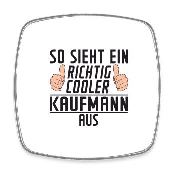 Kaufmann | Humor | Spruch | Definition Kaufmänner - Viereckiger Kühlschrankmagnet - Weiß - Vorne