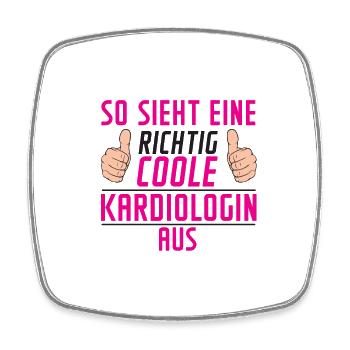 Kardiologin | Spruch lustig | Kardiologie - Viereckiger Kühlschrankmagnet - Weiß - Vorne