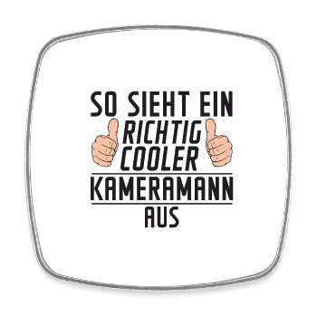 Kameramann | lustig | Definition | Kamera - Viereckiger Kühlschrankmagnet - Weiß - Vorne