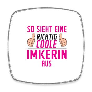 Imkerin | Imkerei | Spruch | Definition - Viereckiger Kühlschrankmagnet - Weiß - Vorne