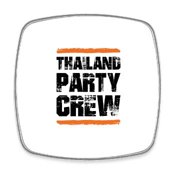 Thailand Party Crew - Viereckiger Kühlschrankmagnet - Weiß - Vorne