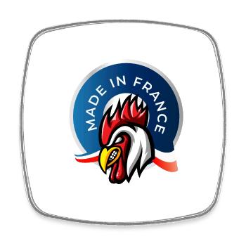 MADE IN FRANCE - Magnet carré - blanc - Devant