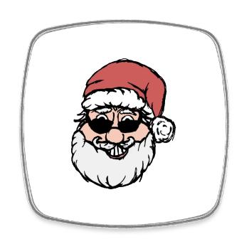 Santa - Viereckiger Kühlschrankmagnet - Weiß - Vorne