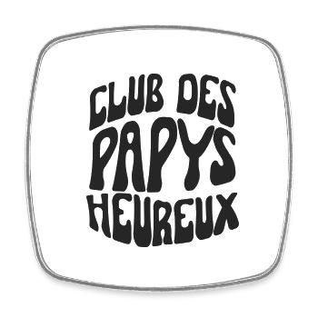 club des papys heureux - Magnet carré - blanc - Devant