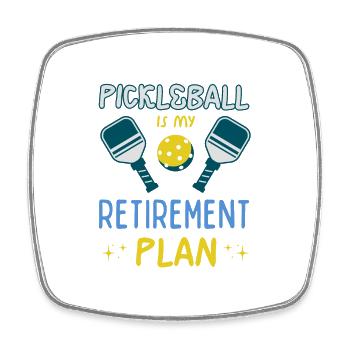 Pickleball Is My Retirement Plan Active Retirement - Square fridge magnet - white - Front
