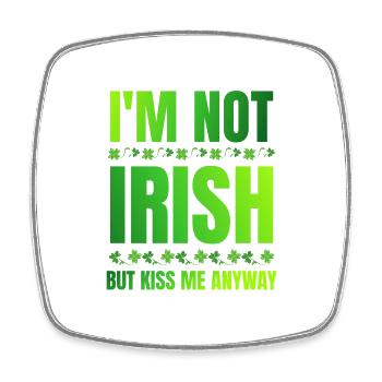 Je ne suis pas irlandais mais embrasse-moi quand même le jour de la Saint-Patrick - Magnet carré - blanc - Devant