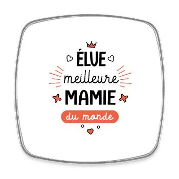 Meilleure Mamie du monde Mug grand mère - Magnet carré - blanc - Devant