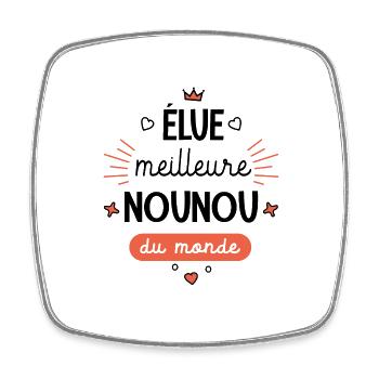 Meilleure Nounou du monde Mug nounou - Magnet carré - blanc - Devant