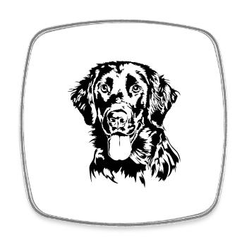 FLAT COATED RETRIEVER Dogs Dog Hunting Dog Wilsigns - Square fridge magnet - white - Front