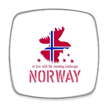 Norwegen Elch norge - Viereckiger Kühlschrankmagnet - Weiß - Vorne
