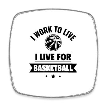 Basketball Love : cadeau pour les joueurs - Magnet carré - blanc - Devant