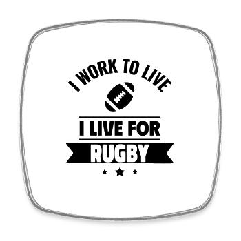 Rugby Love: Gift for Player,rugby - Square fridge magnet - white - Front
