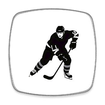 I love Icehockey - Sports Design - Viereckiger Kühlschrankmagnet - Weiß - Vorne