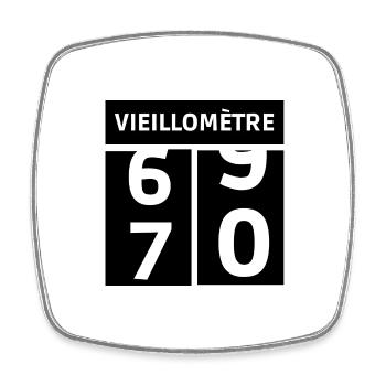 anniversaire 70 ans - Magnet carré - blanc - Devant