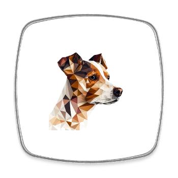 JACK RUSSELL - Viereckiger Kühlschrankmagnet - Weiß - Vorne