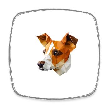 JACK RUSSELL - Viereckiger Kühlschrankmagnet - Weiß - Vorne