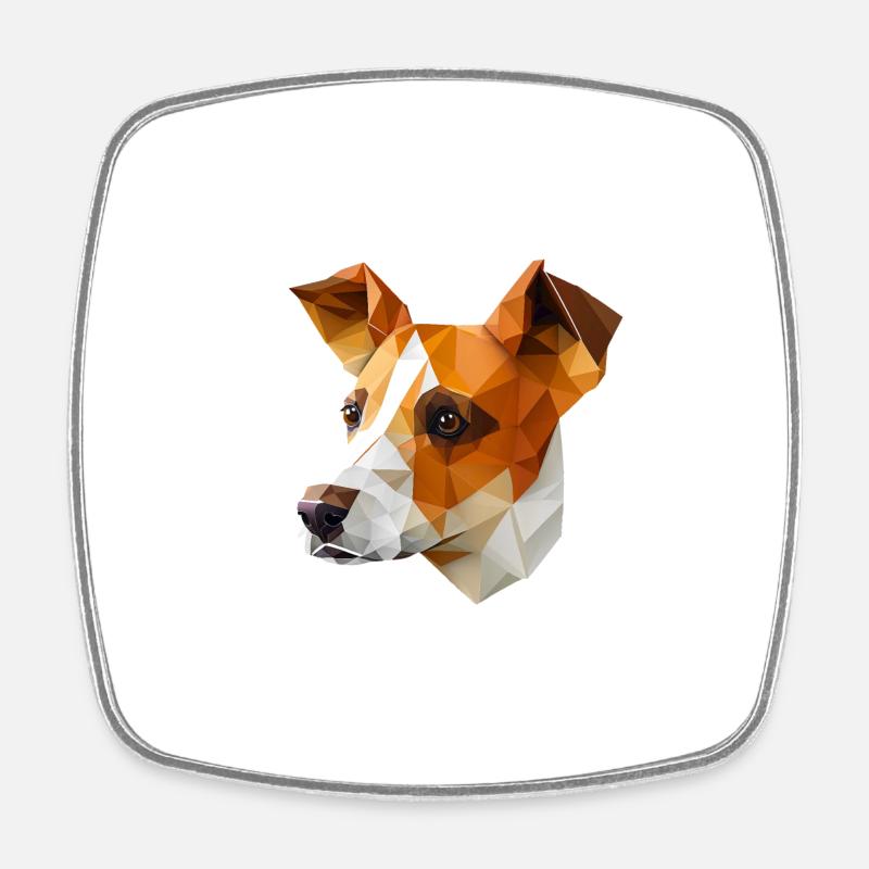 JACK RUSSELL - Viereckiger Kühlschrankmagnet - Weiß
