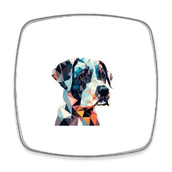 DOG - Square fridge magnet - white - Front
