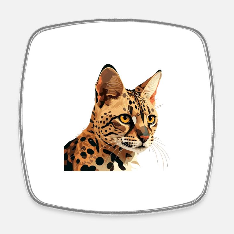 BENGAL - Square fridge magnet - white