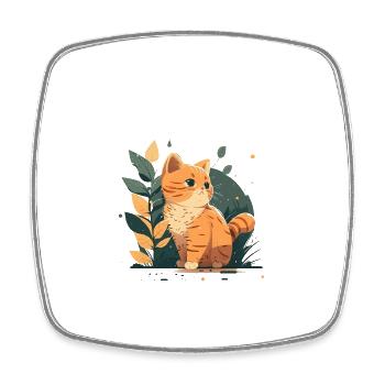 CAT MOM - Square fridge magnet - white - Front