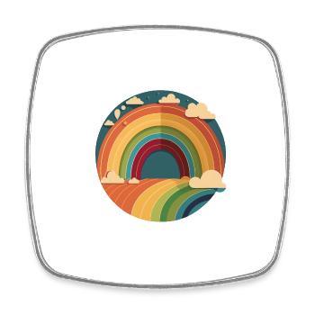 ARC-EN-CIEL - Magnet carré - blanc - Devant