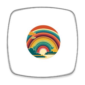 RAINBOW - Square fridge magnet - white - Front