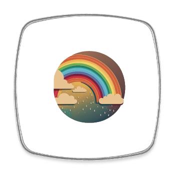 RAINBOW - Square fridge magnet - white - Front