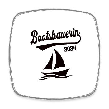 Bootsbauerin 2024 Beruf Schiffbauerin Bootsbau - Viereckiger Kühlschrankmagnet - Weiß - Vorne