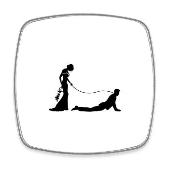 Mariage Game Over 2024 - Magnet carré - blanc - Devant